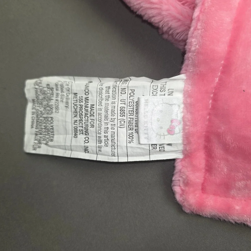 Hello Kitty Pink Faux Fur Hooded Throw Blanket Sanrio Franco Manufacturing Co